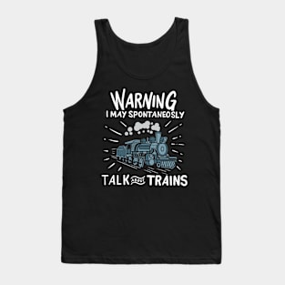 Trains Railroad Steam Engine Tank Top